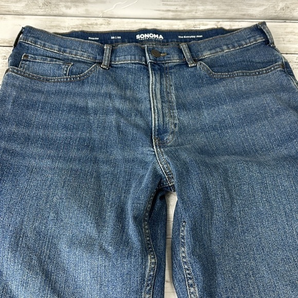 SONOMA MENS JEANS regular 38 x 32 The every day Jean 1% spandex - Picture 5 of 8